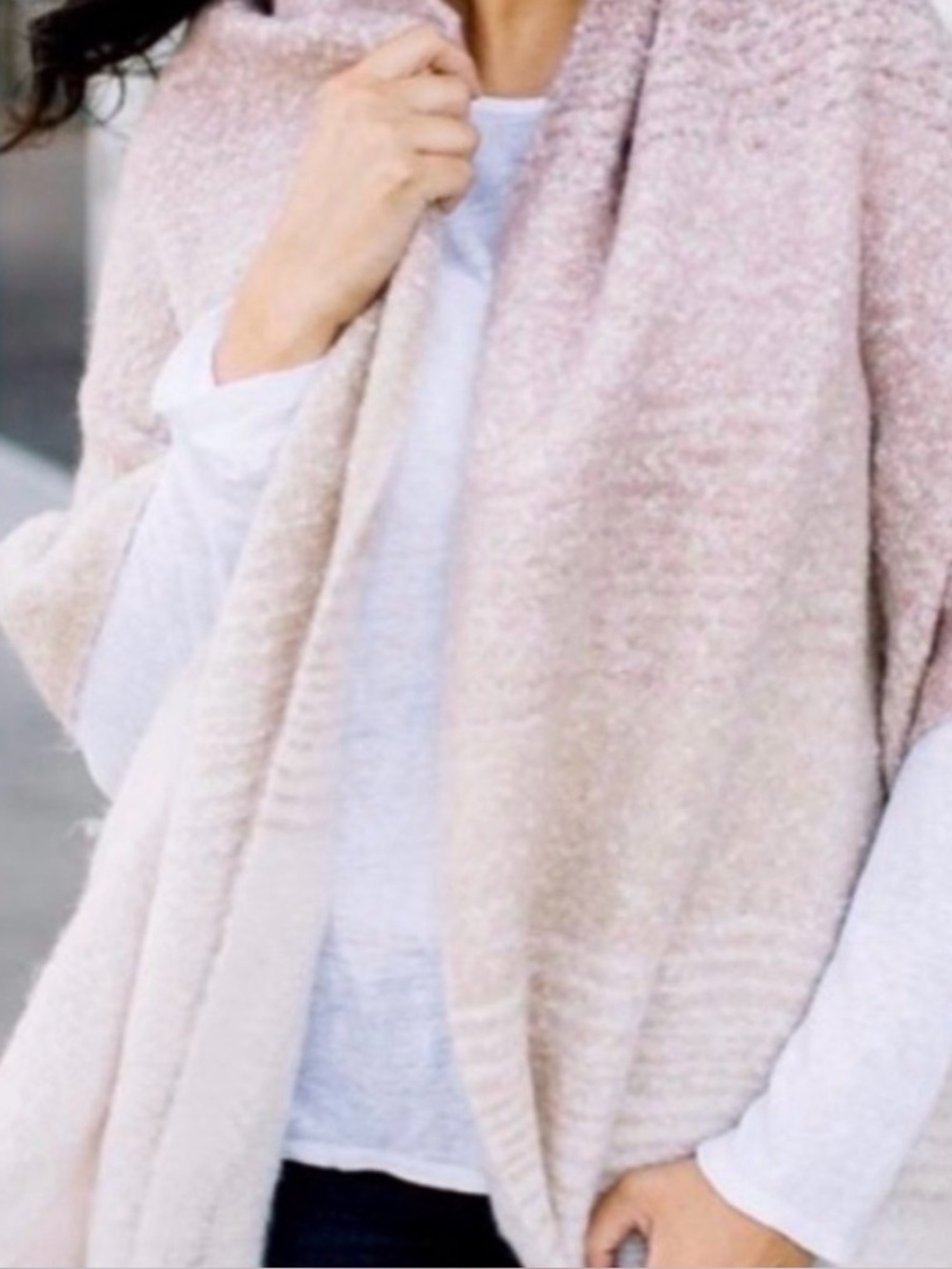 Mer Sea Ombré Blanket Fuzzy Scarf
